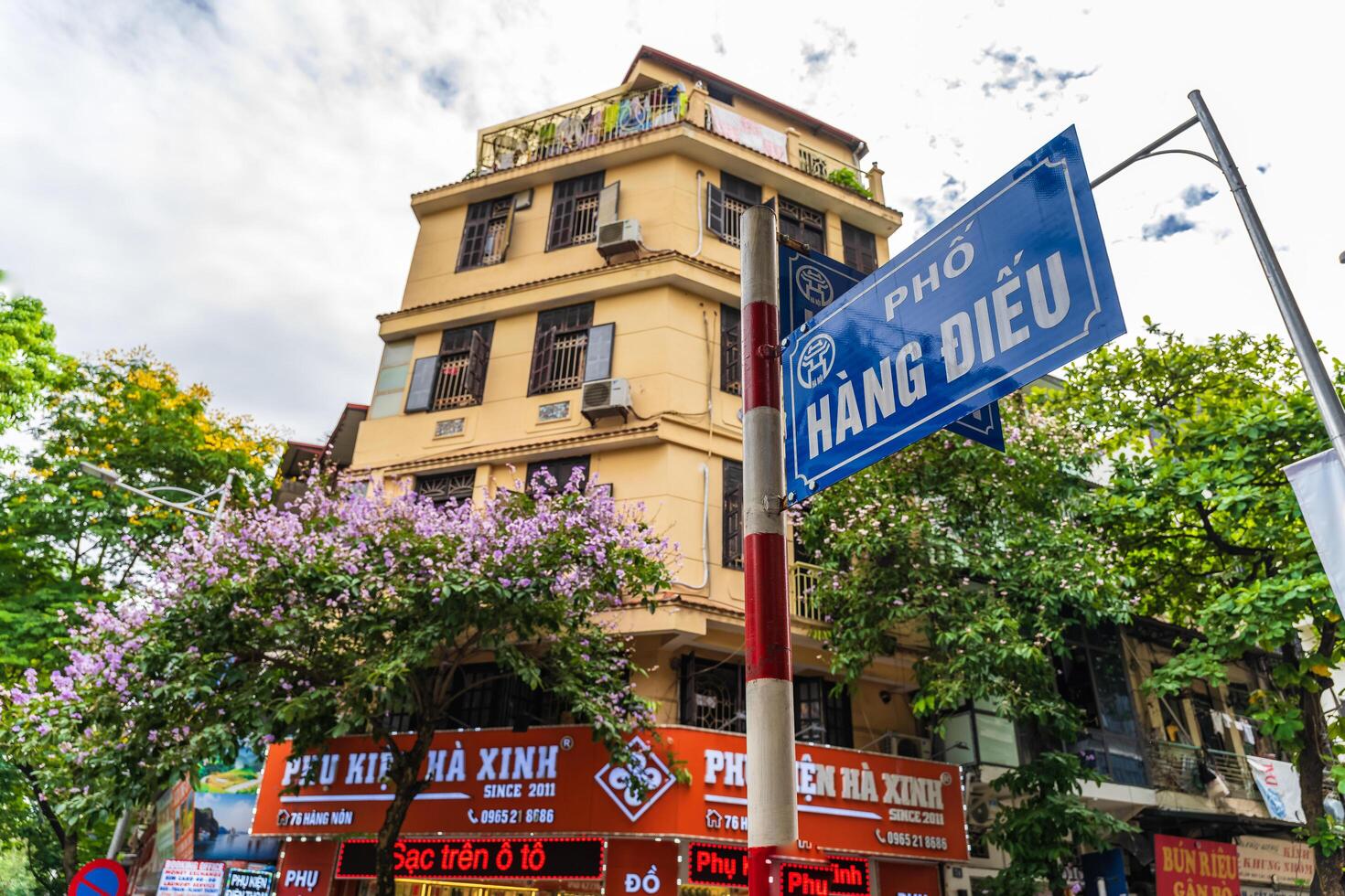 Hanoi, Vietnam - 27 Jun 2024 View Of Street Life And Shops In Hanoi Old Quarter. Walking Street. Ha Noi is the capital of Vietnam. photo