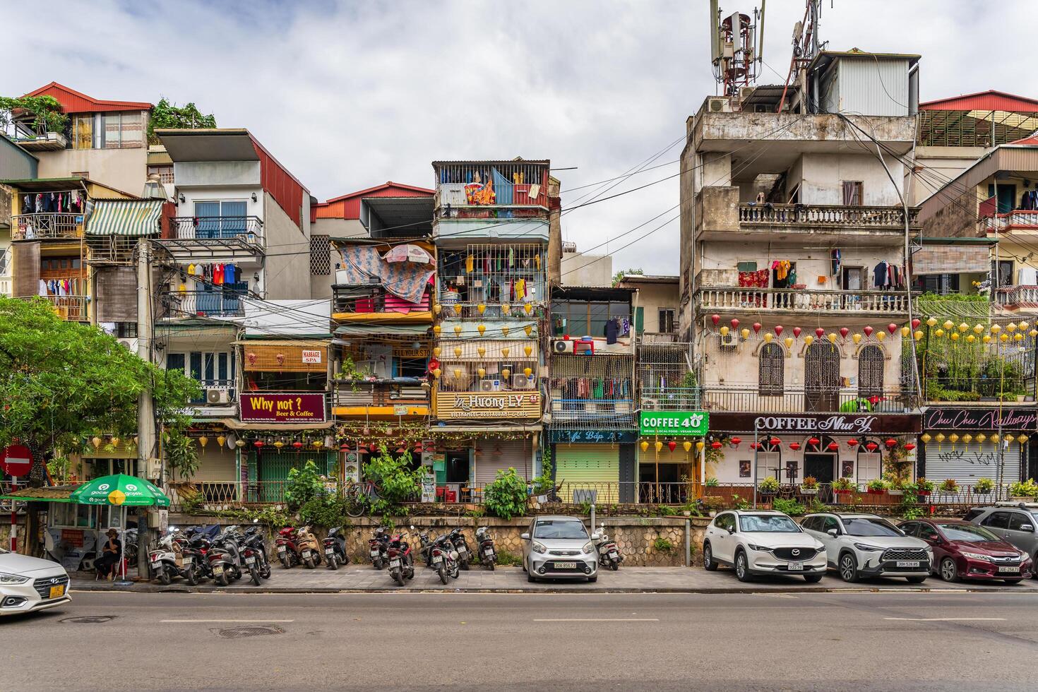 Hanoi, Vietnam - 27 Jun 2024 View Of Street Life And Shops In Hanoi Old Quarter. Walking Street. Ha Noi is the capital of Vietnam. photo