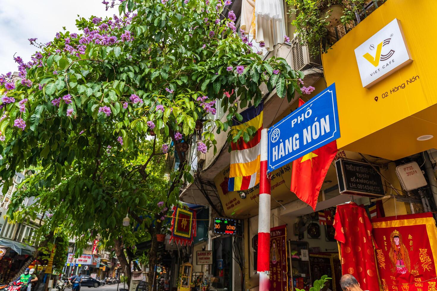 Hanoi, Vietnam - 27 Jun 2024 View Of Street Life And Shops In Hanoi Old Quarter. Walking Street. Ha Noi is the capital of Vietnam. photo