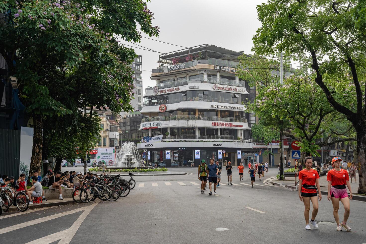Hanoi, Vietnam - 26 June 2024 The exterior of the Shark Jaws building in the center of Hanoi. This is a famous building in Hanoi overlooking the city center and Hoan Kiem Lake. photo