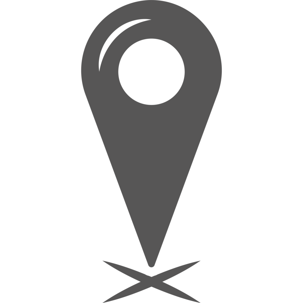 A black and white pin with a cross on it png