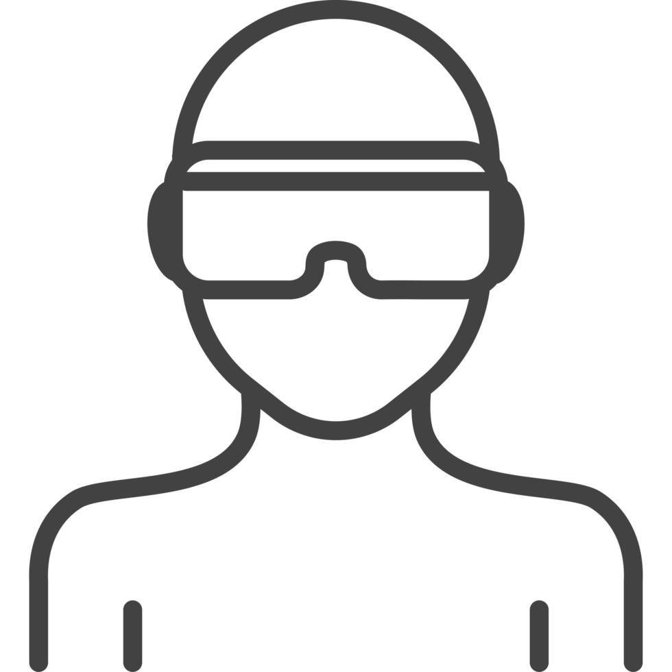 A man wearing a helmet and goggles png