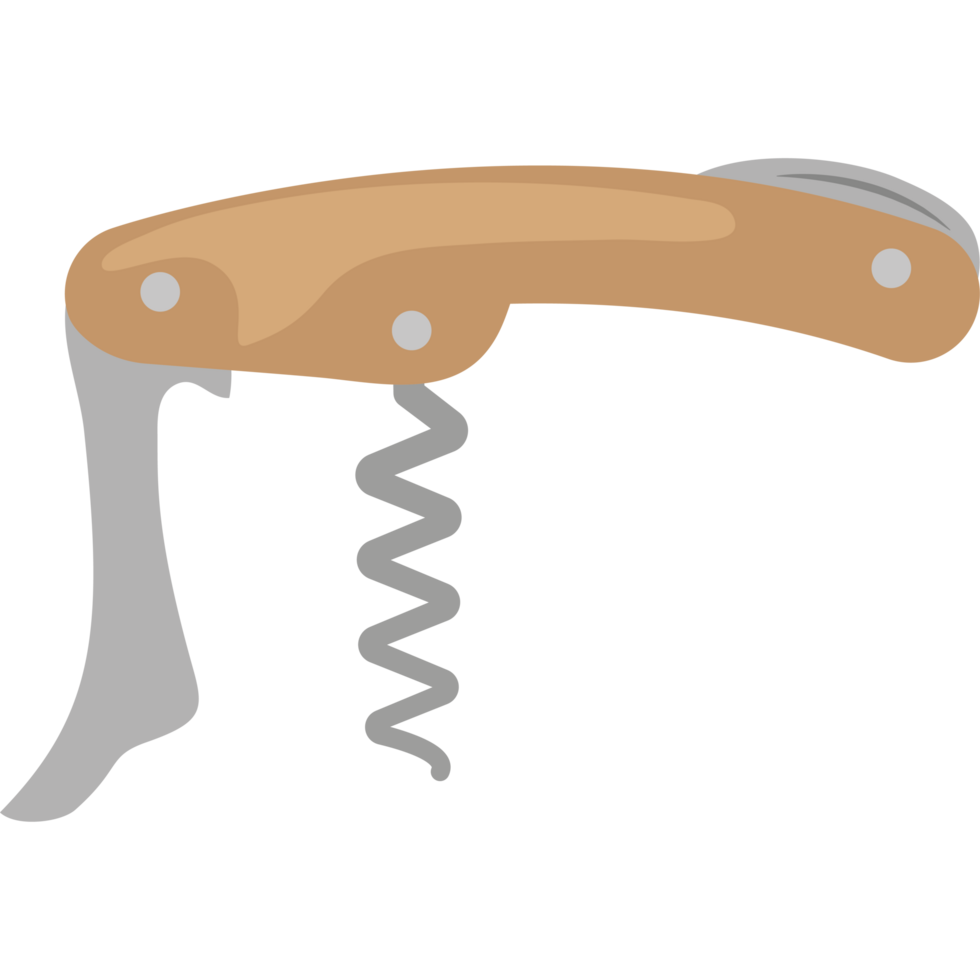 A knife with a corkscrew on it png