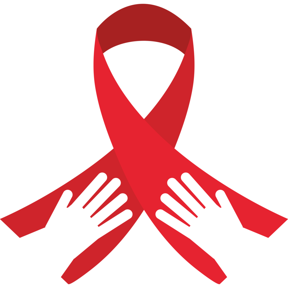 Red ribbon with hands holding it png