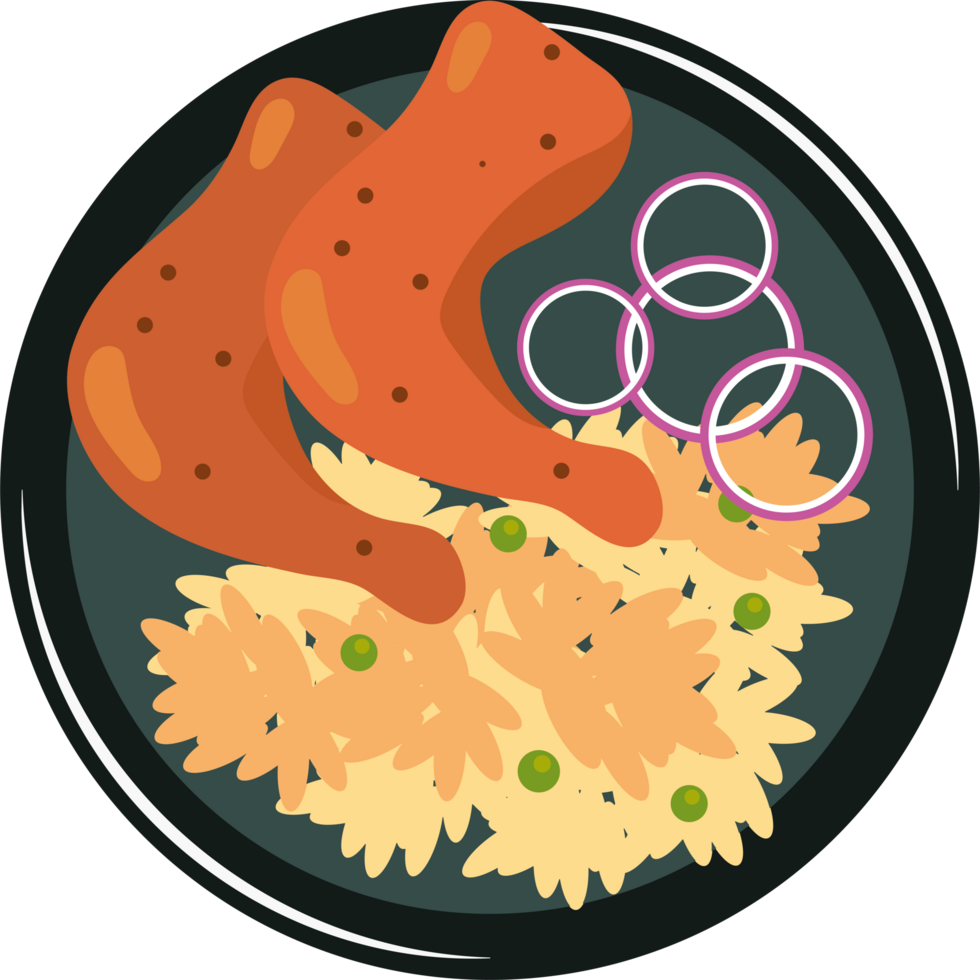 A plate with food on it png