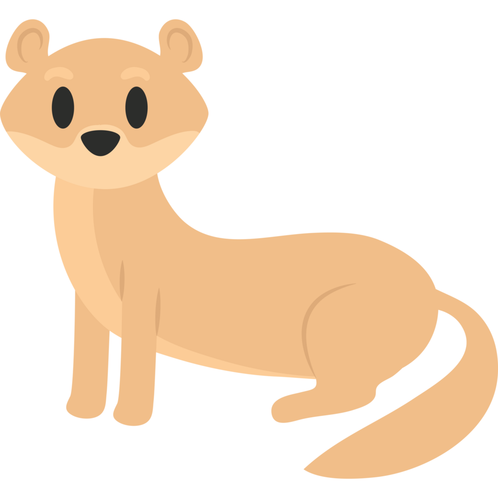 An illustration of a weasel png