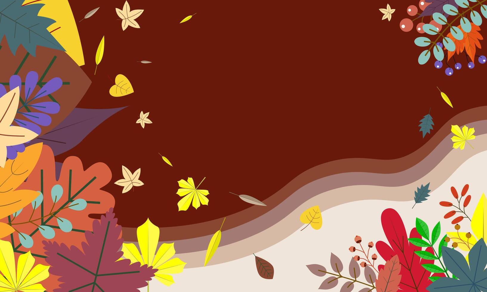 abstract illustration. Hello autumn, cozy autumn, autumn leaves, banner, cover, background. Modern design vector
