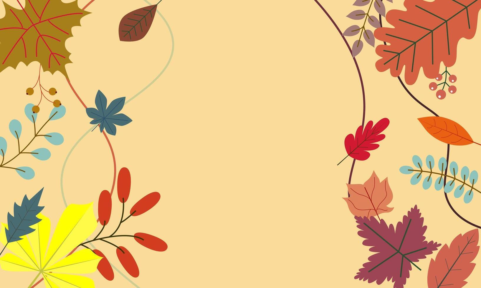 abstract autumn backgrounds for social media stories. Colorful banners with autumn leaves vector