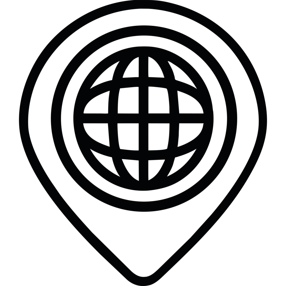 World map pin icon png