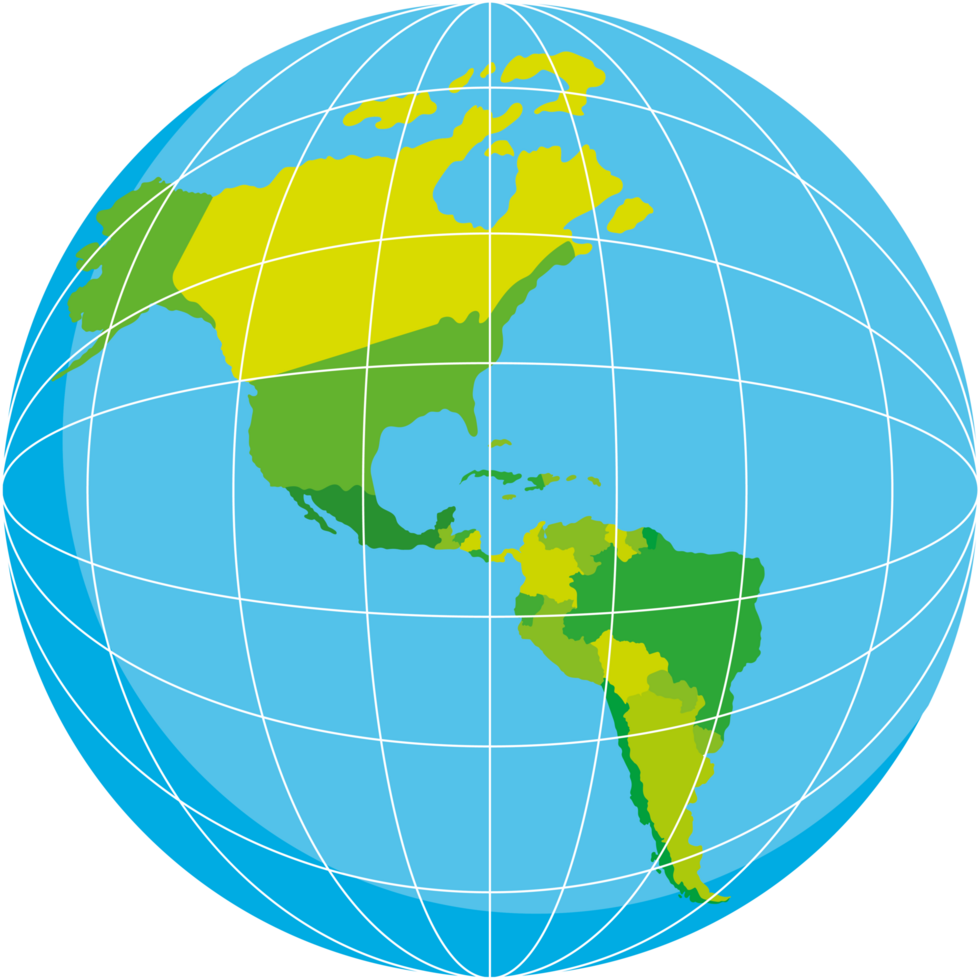 The world map is shown with the continents in green and yellow png