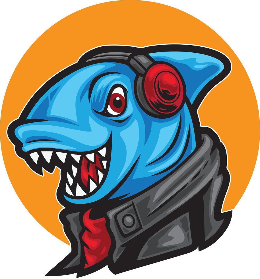 Shark Cartoon Illustration vector
