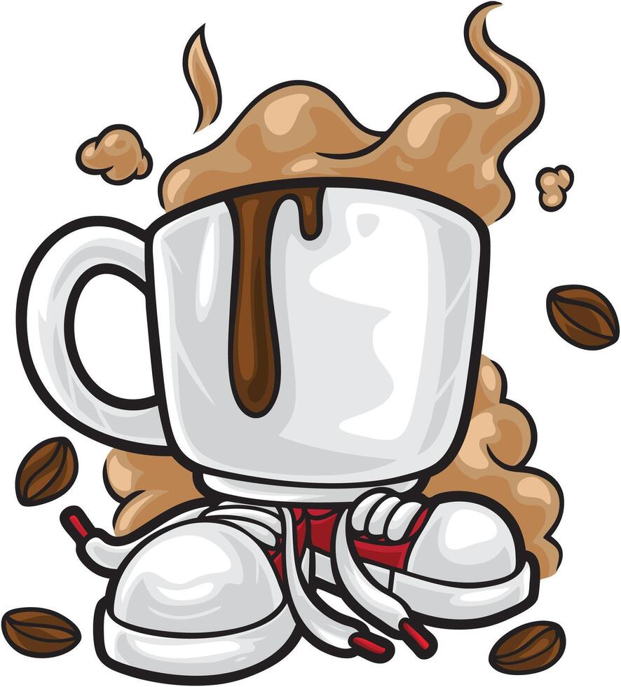 Coffee Cartoon Illustration vector