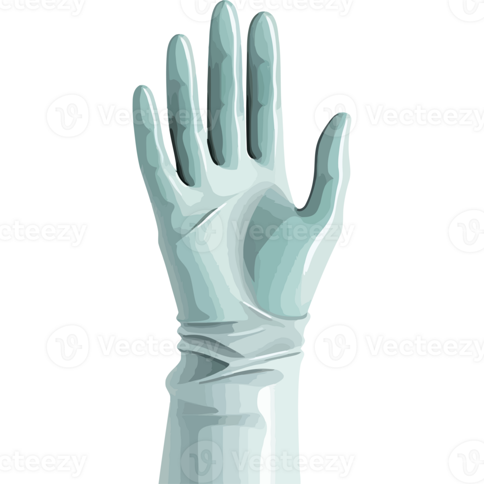 A glove with a white glove on it png