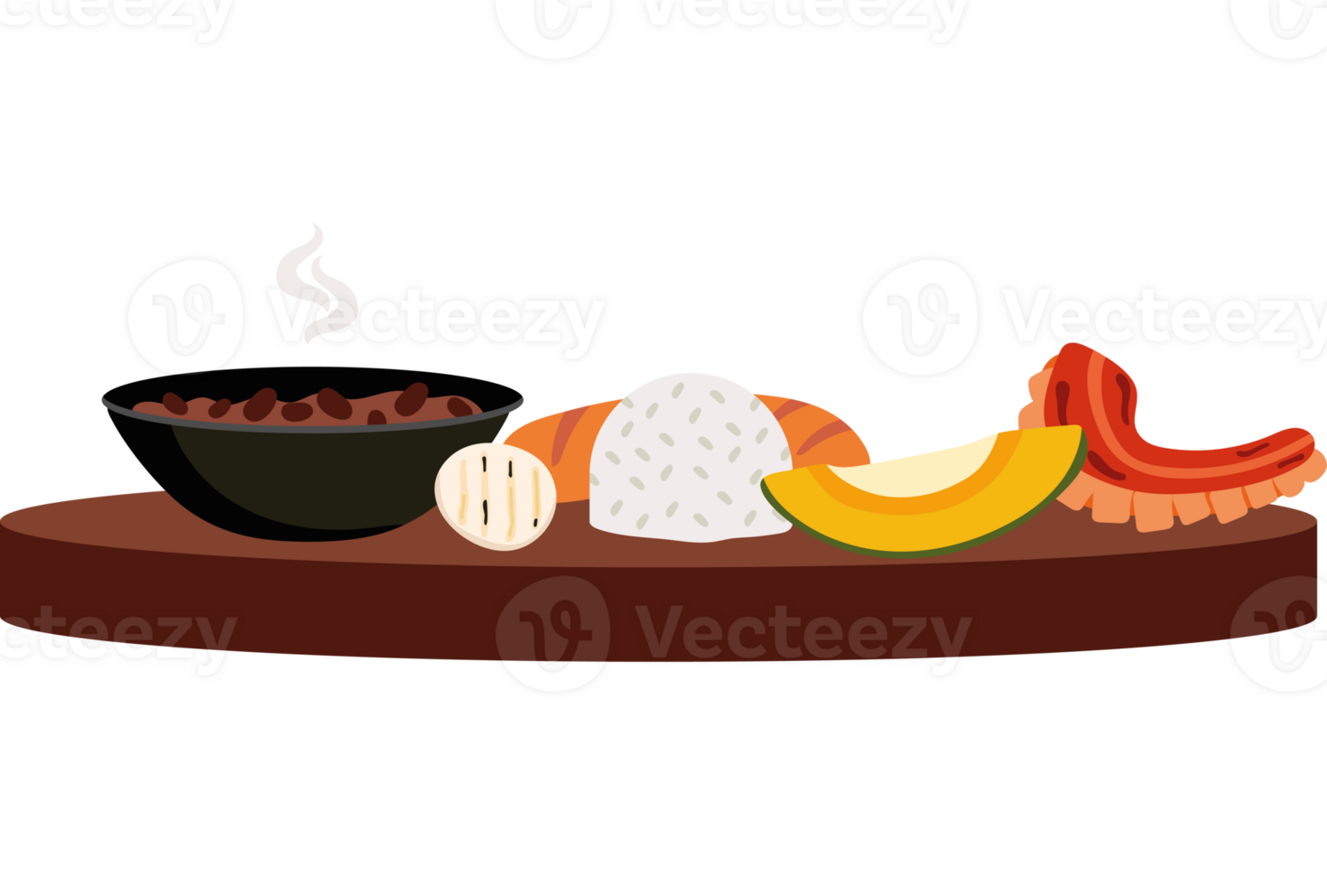 A plate with food and a bowl of soup png