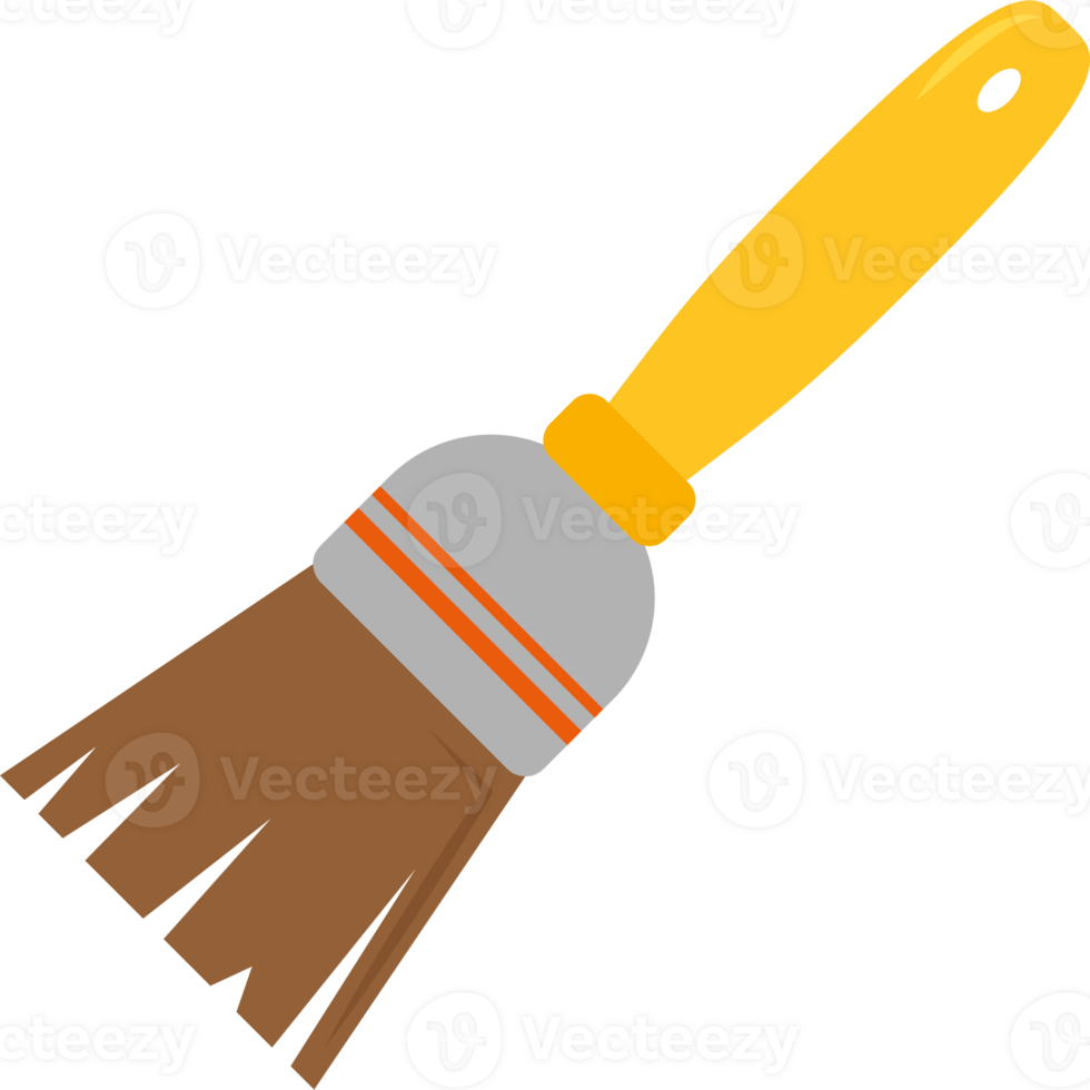 A paint brush with a yellow handle png