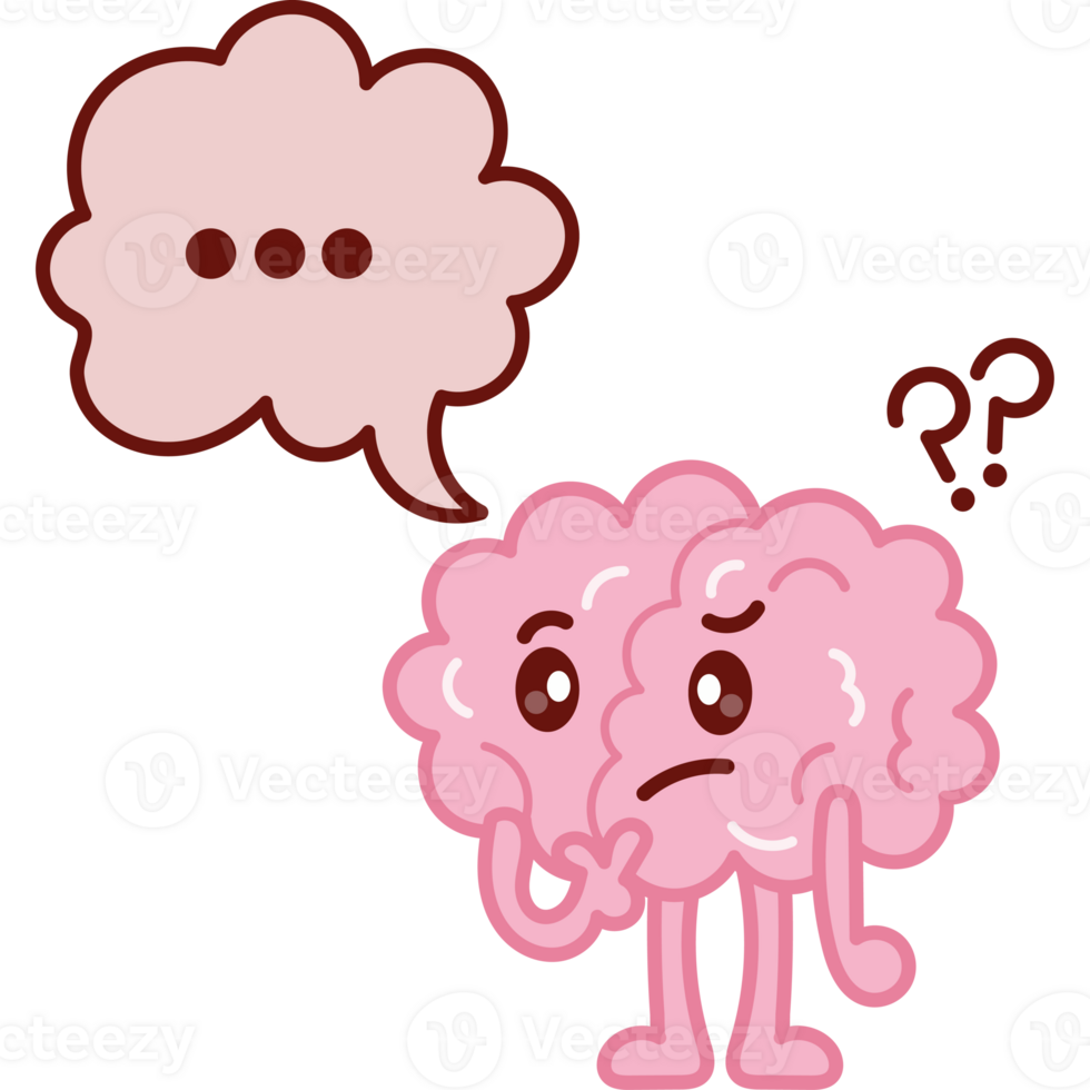 Brain thinking about something png