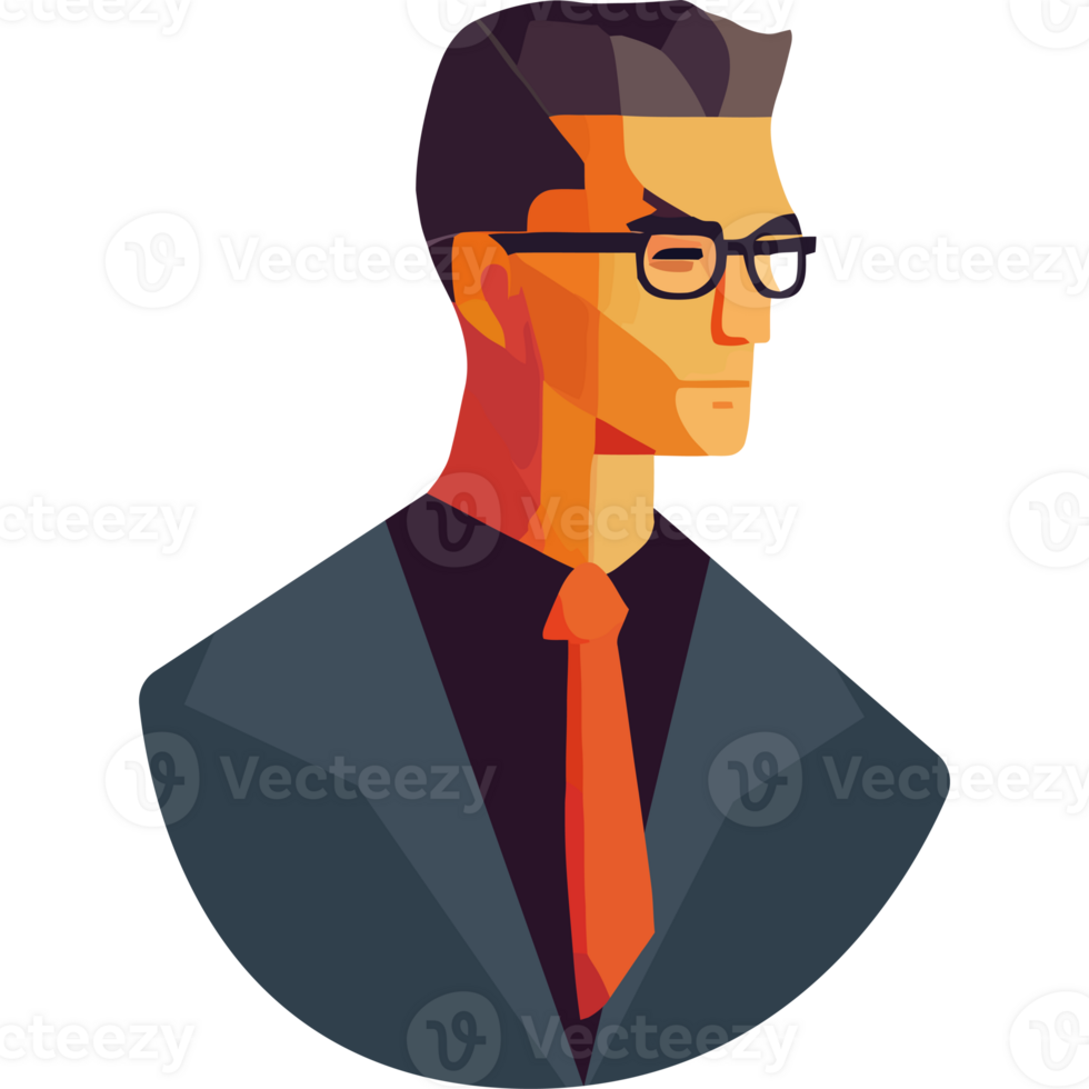 A man in glasses and a tie png