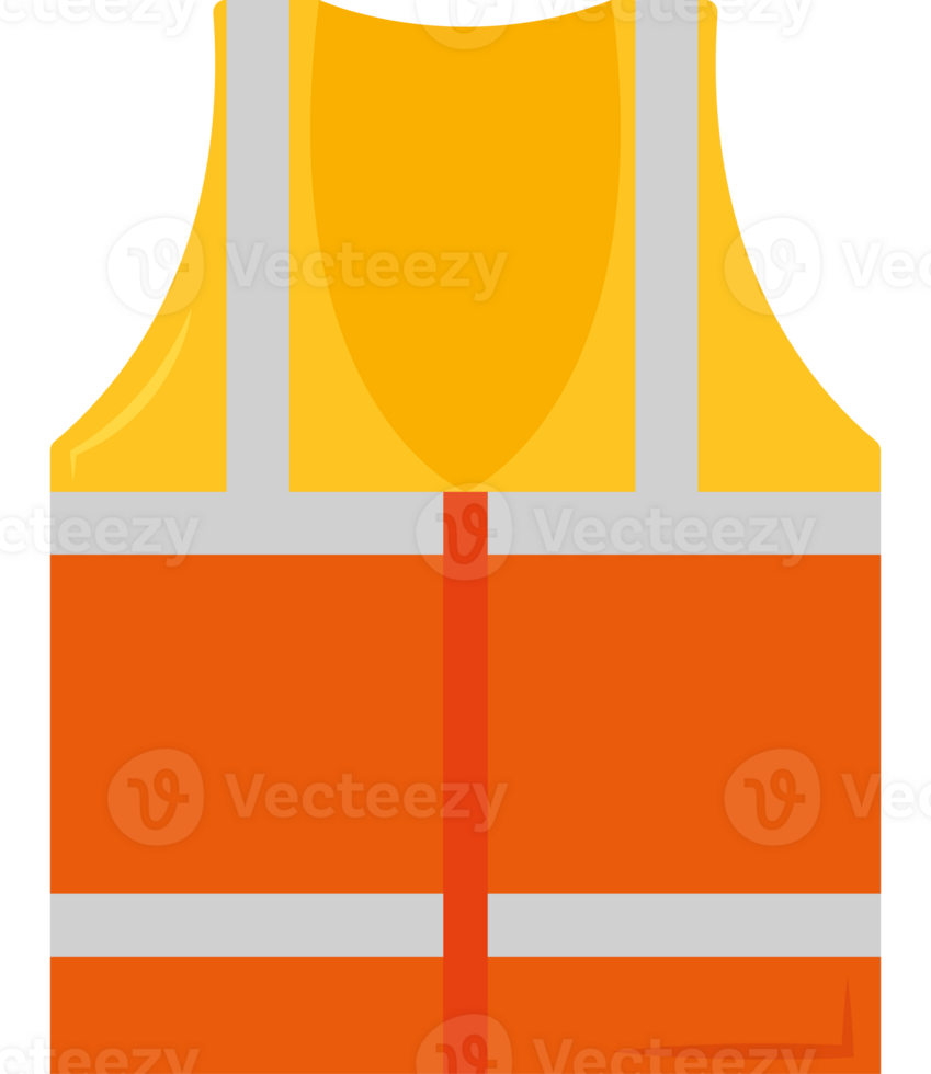 An orange vest with a yellow stripe png