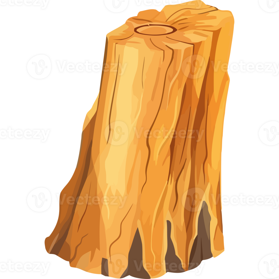 A cartoon tree stump with a hole in it png