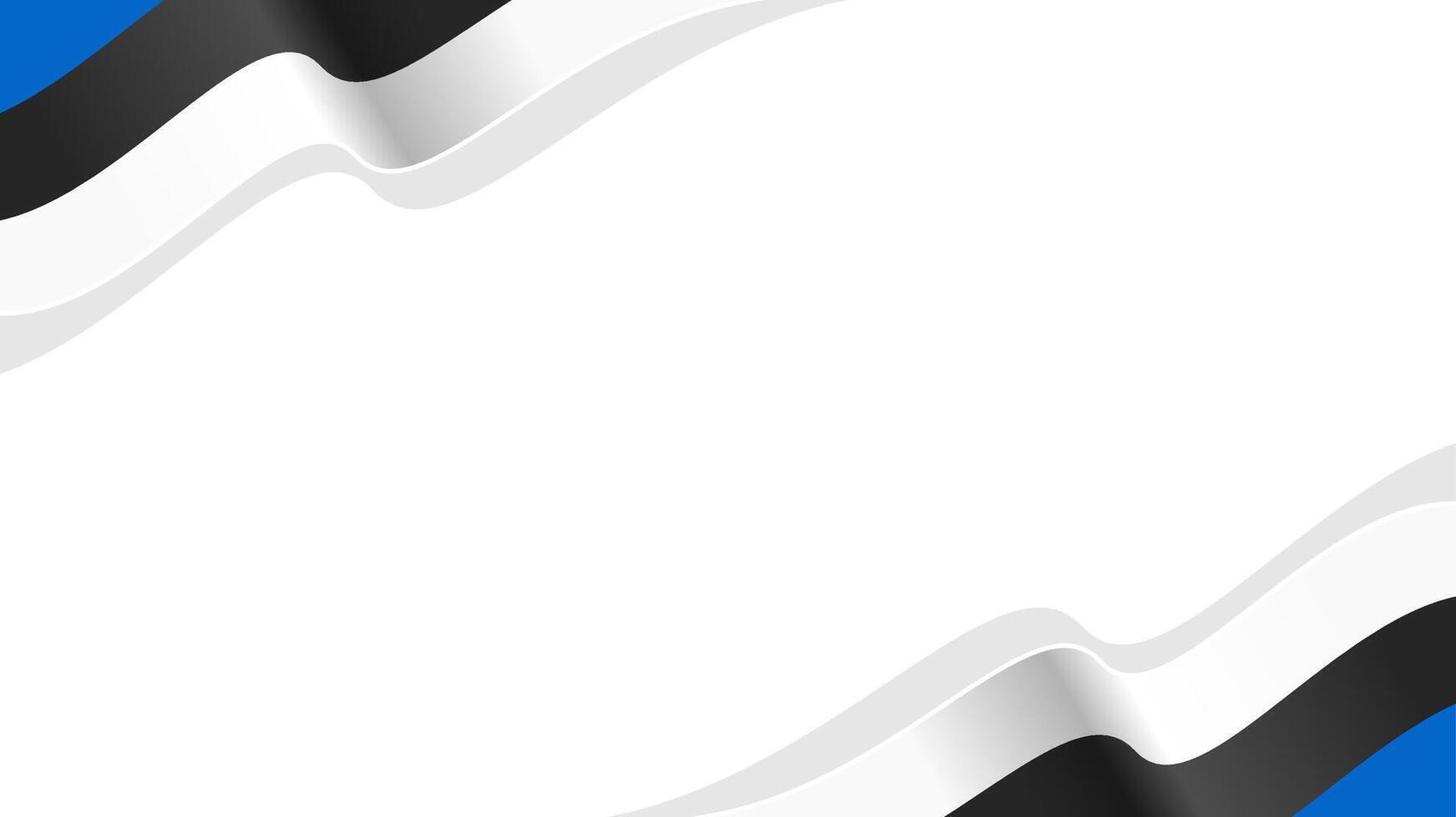 wavy estonia flag frame background with copy space for text. estonia national day vector
