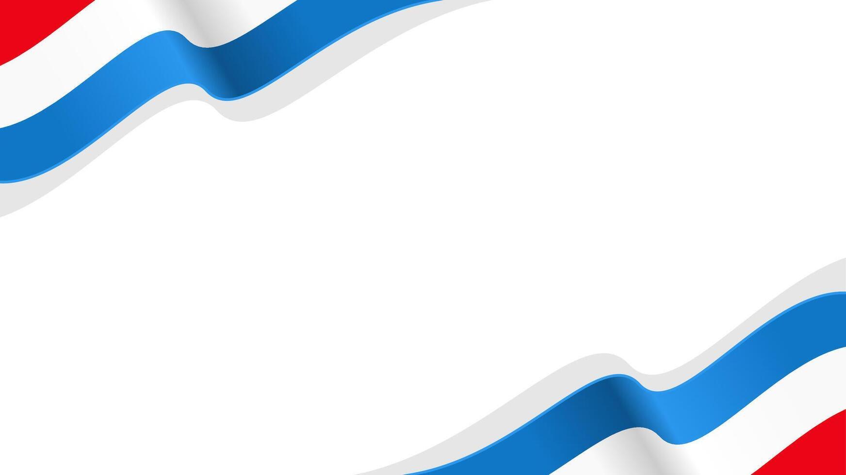 wavy luxembourg flag frame background with copy space for text. luxembourg national day vector