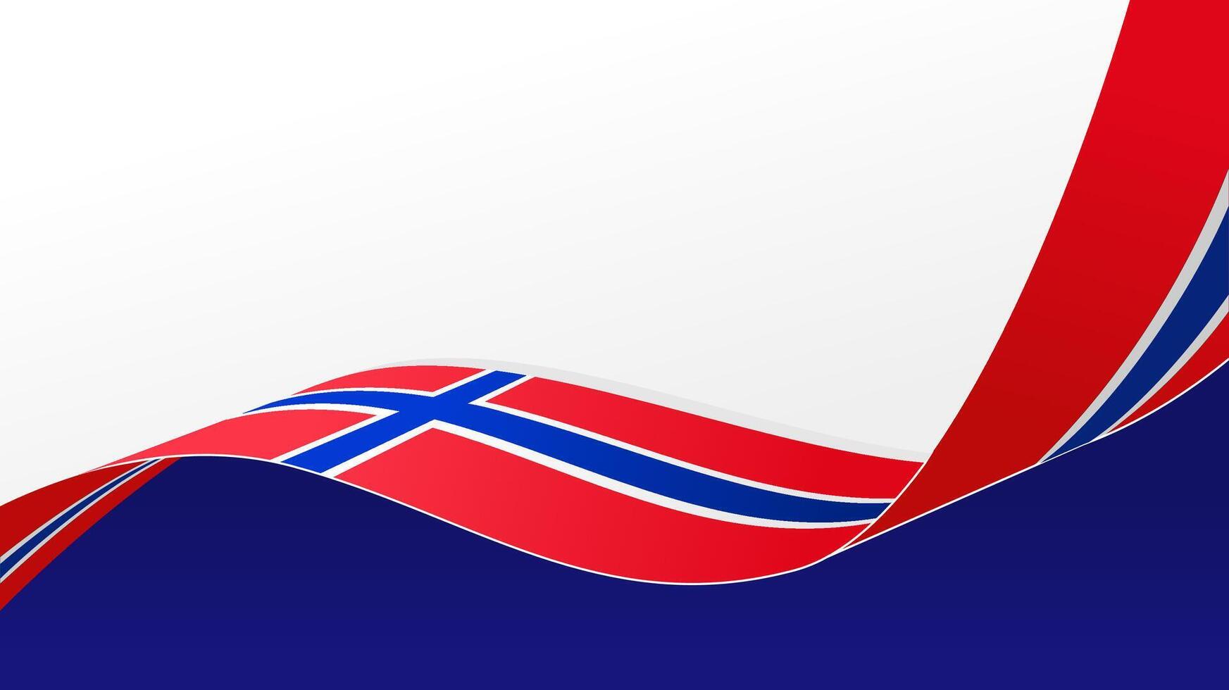 wavy norway flag background with copy space for text. norway national day vector