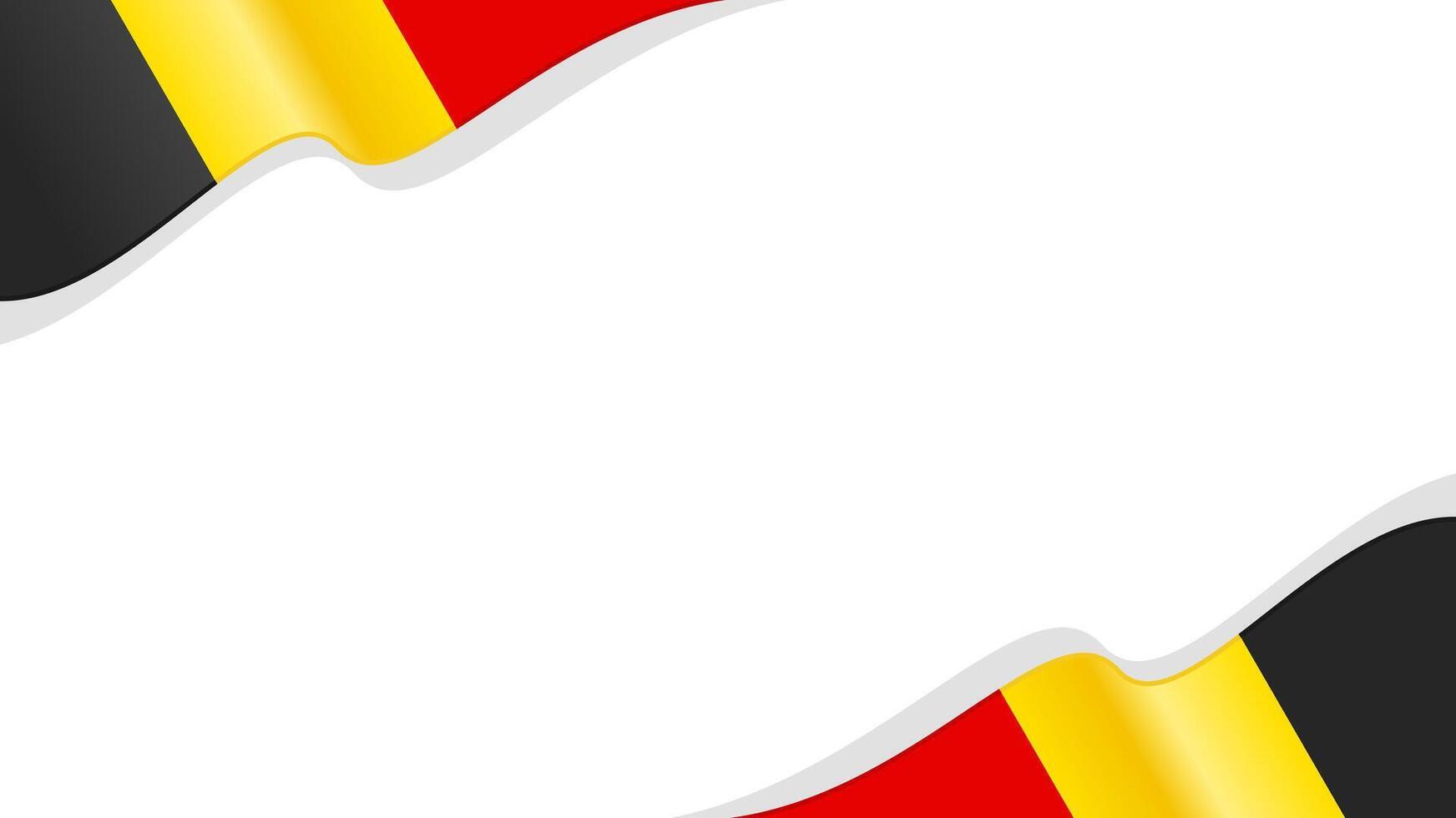 wavy belgium flag frame background with copy space for text. belgium national day vector