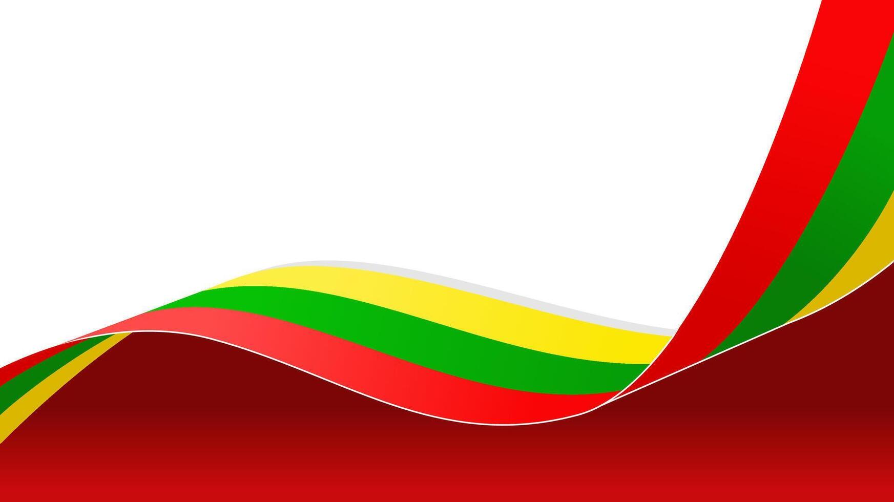 wavy lithuania flag background with copy space for text. lithuania national day vector