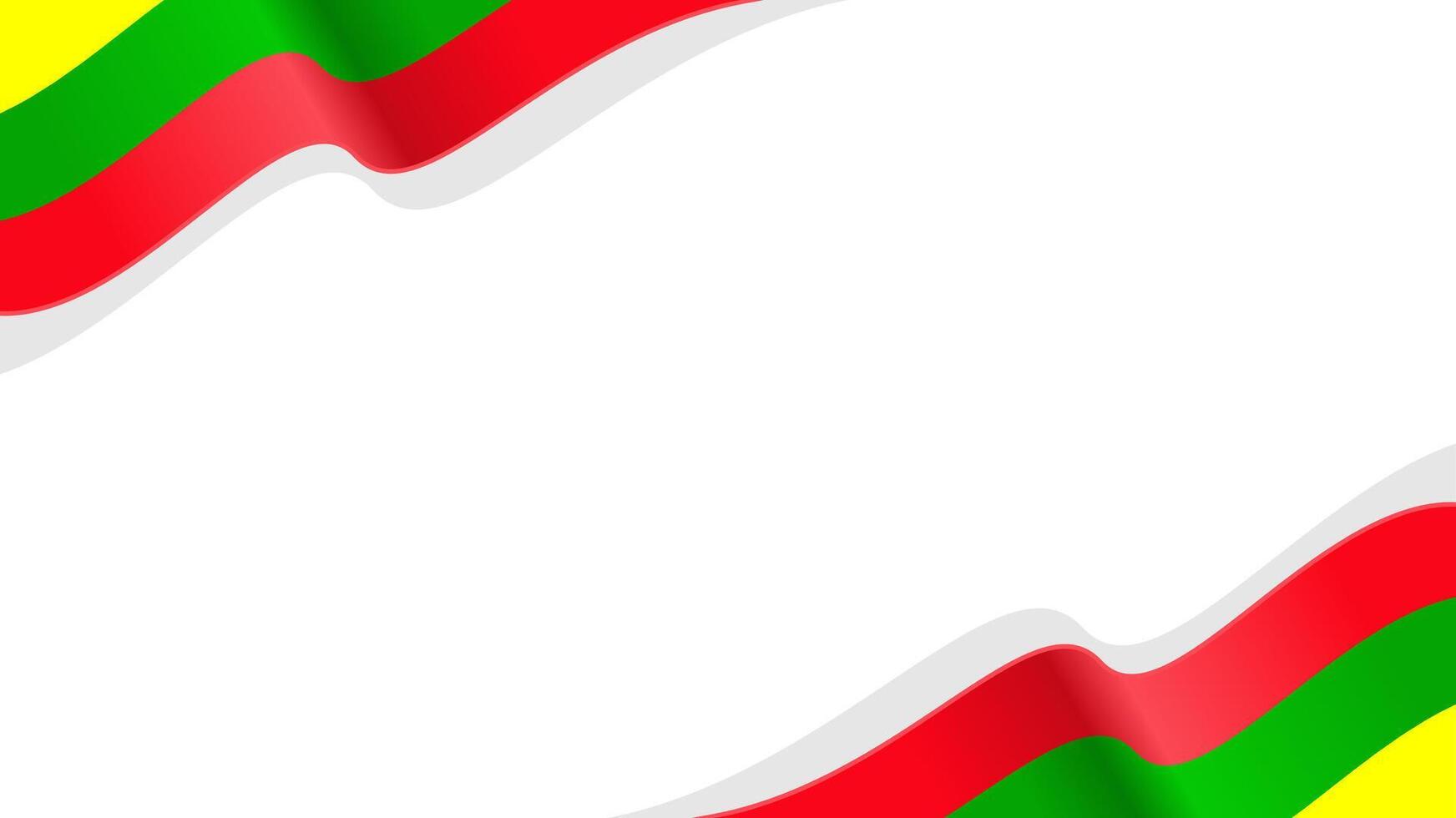 wavy lithuania flag frame background with copy space for text. lithuania national day vector