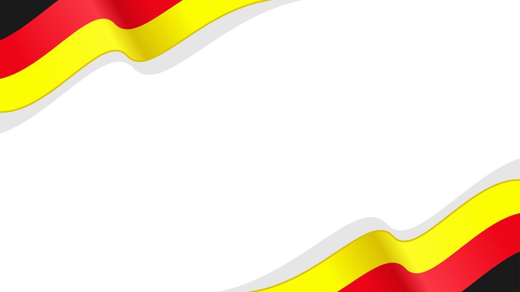 wavy germany flag frame background with copy space for text. germany national day vector