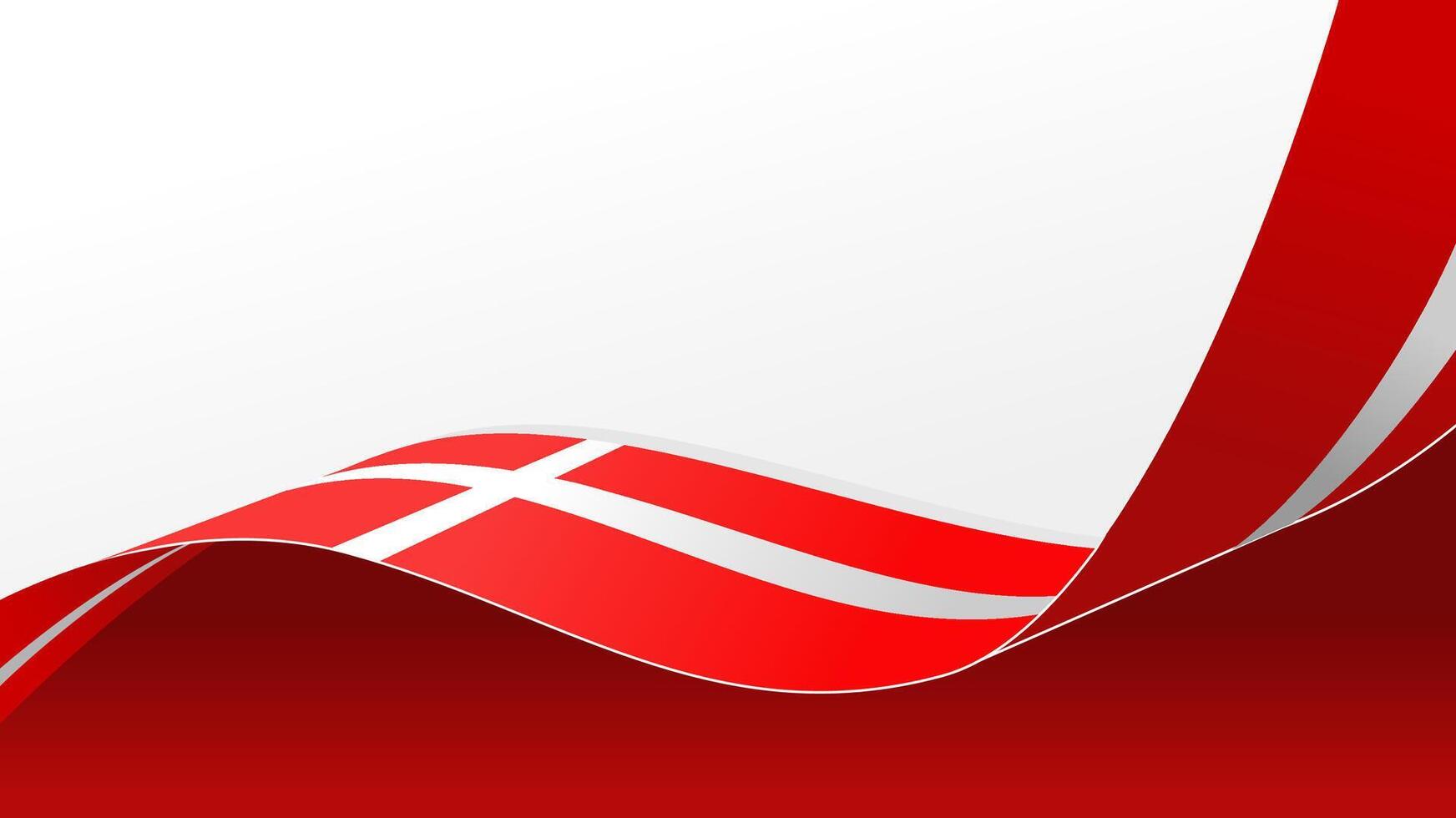 wavy denmark flag background with copy space for text. denmark national day vector