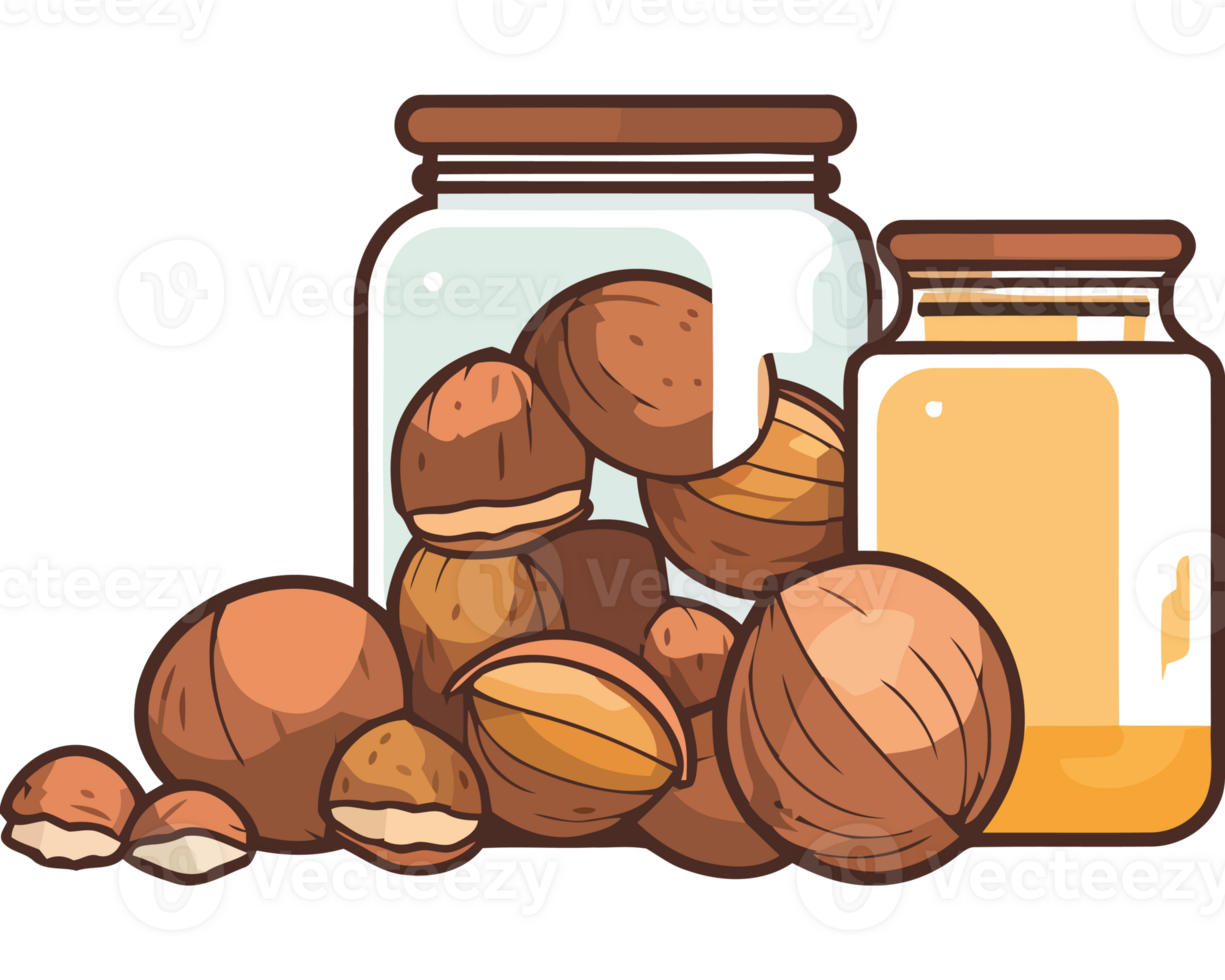 Hazelnuts and honey png