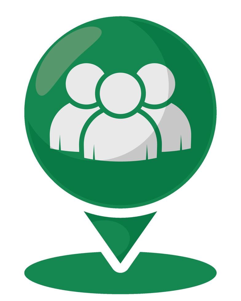 A meeting point sign design map pin vector