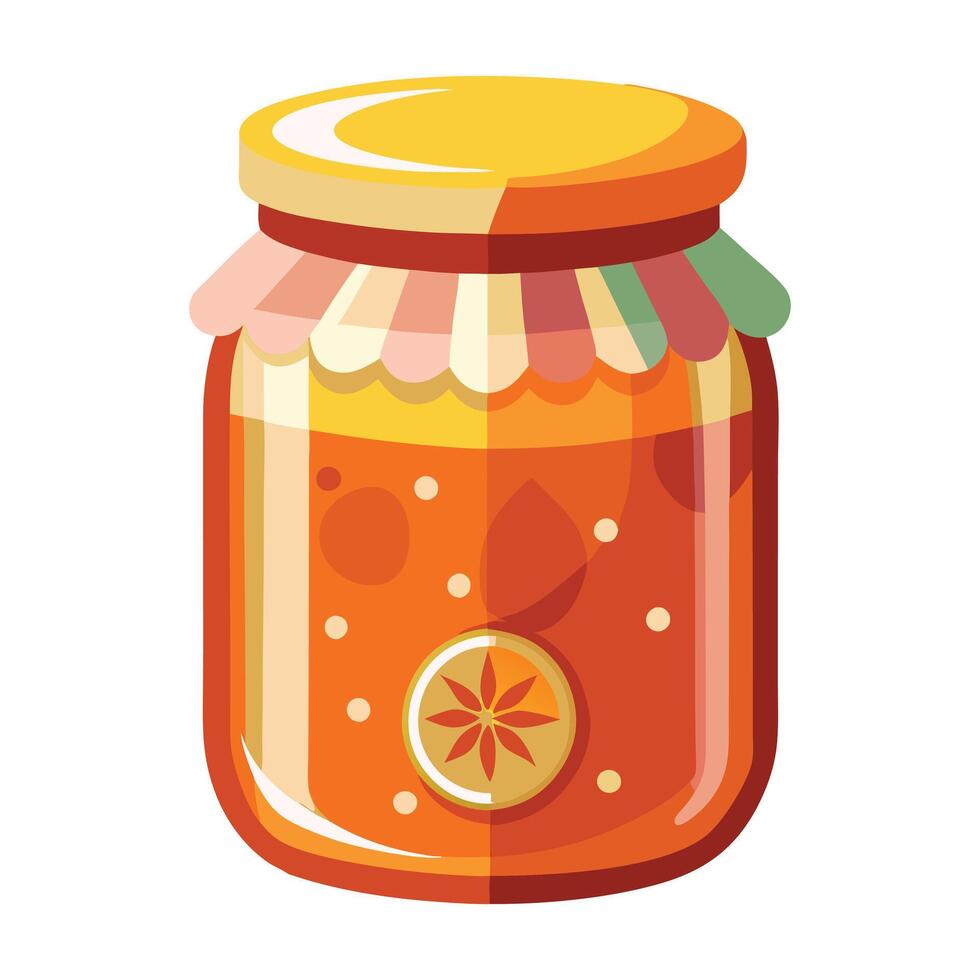jar of marmalade illustration vector