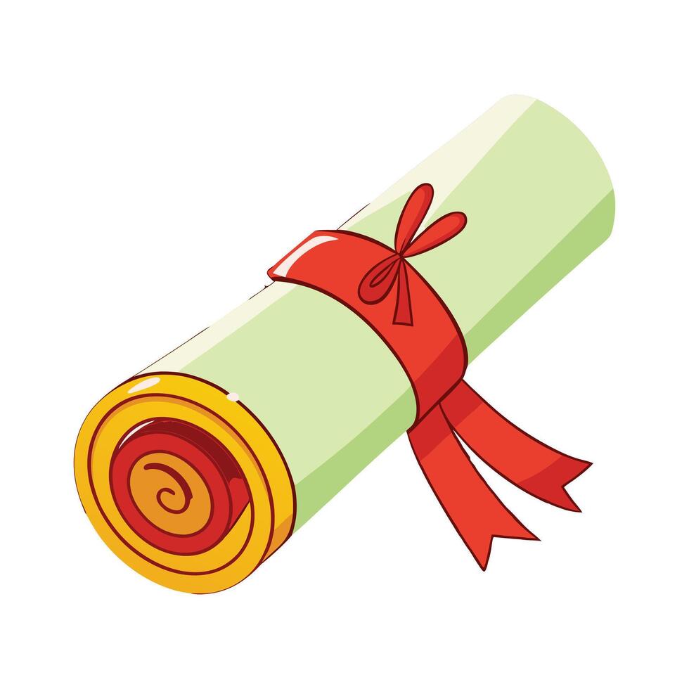 rolled diploma illustration vector