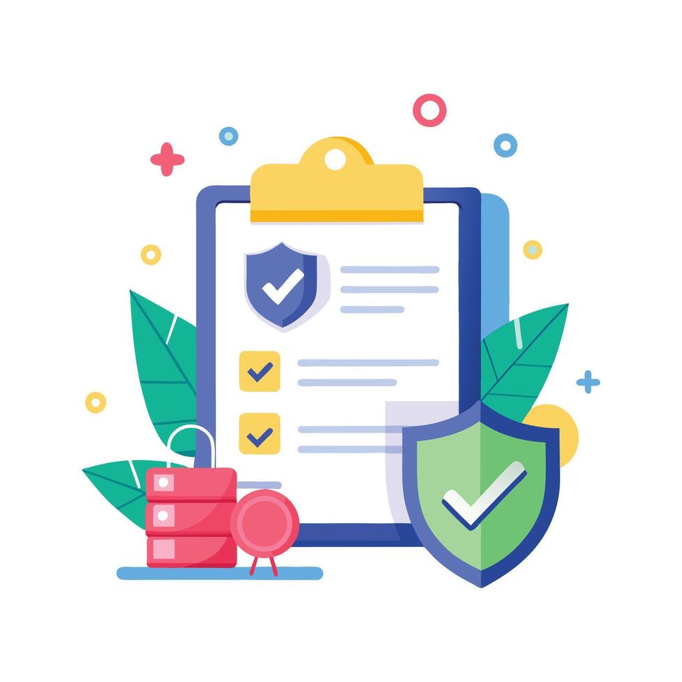insurance policy illustration vector