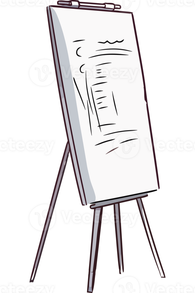 A whiteboard with a list on it png