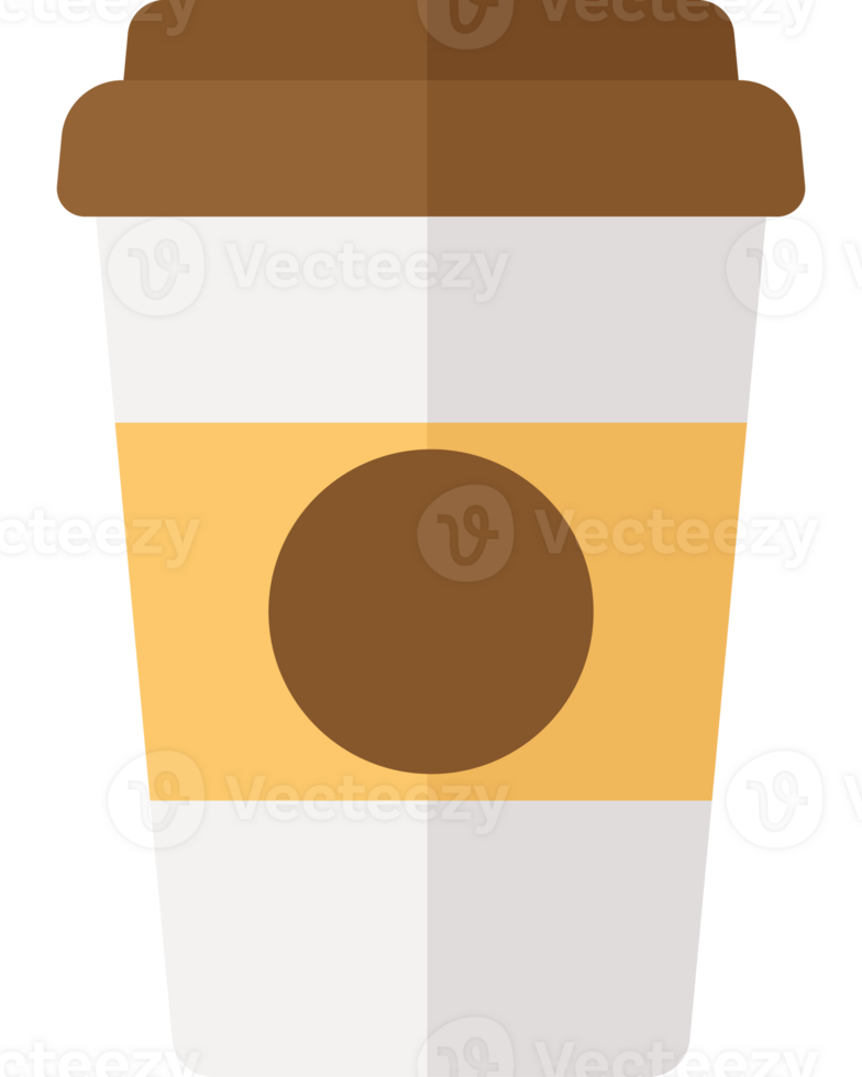 A coffee cup icon with a brown and white lid png