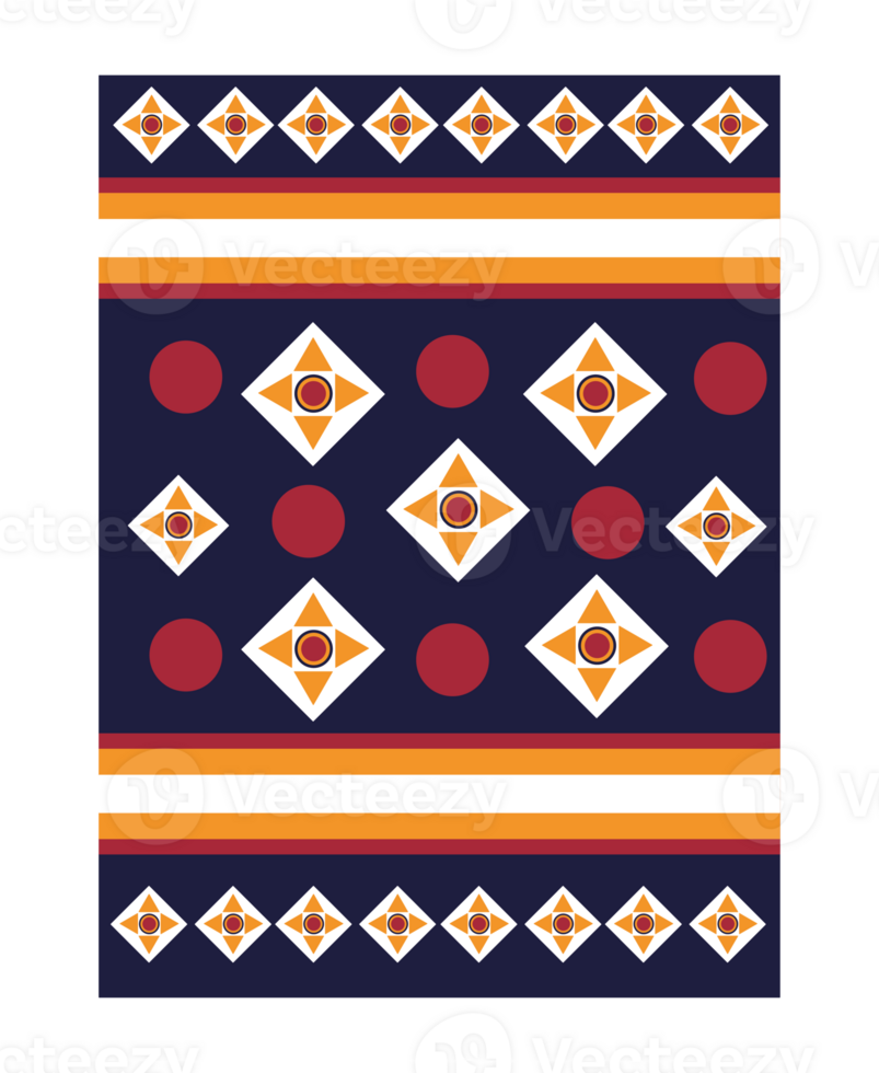 A blue and orange pattern with red and white dots png