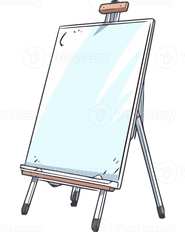 An easel with a white board on it png