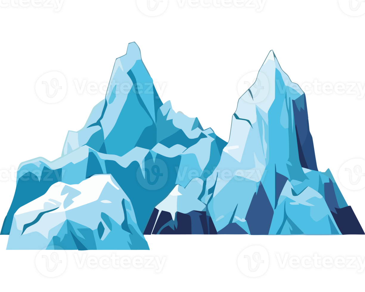 An illustration of a mountain with ice png