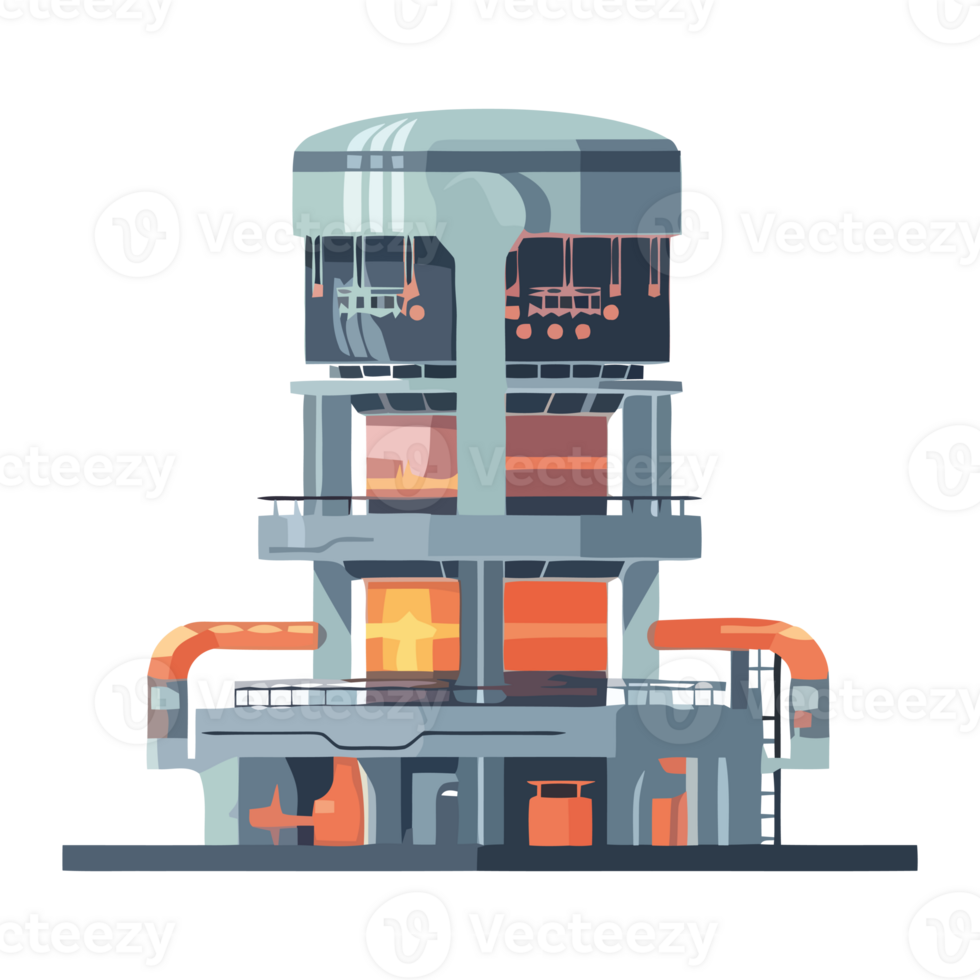 An illustration of a large building with a large tower png