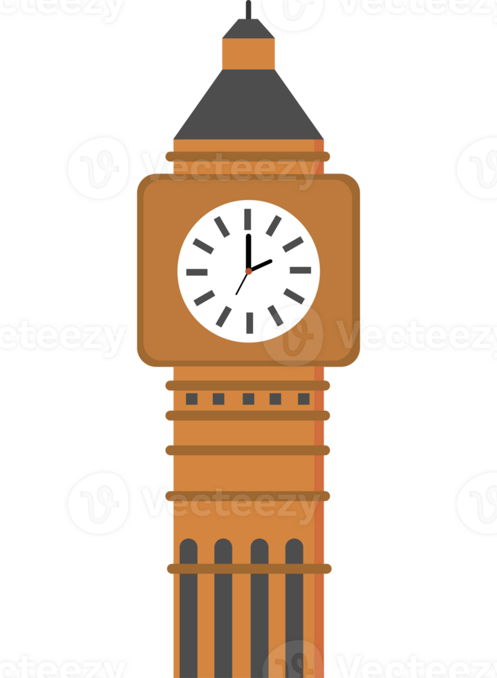 Big ben clock icon illustration png