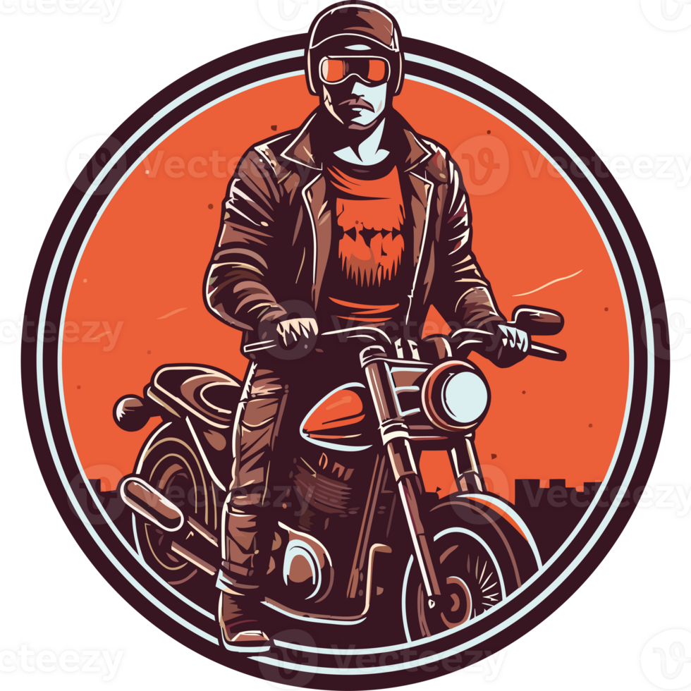 A man riding a motorcycle in a circle png