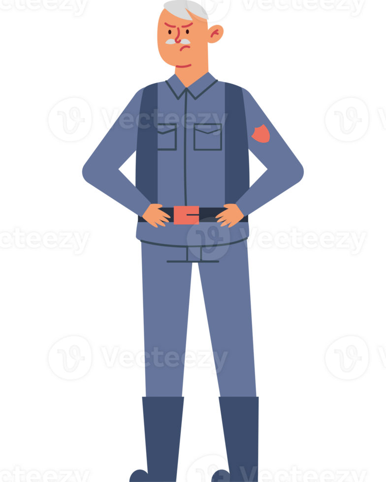 An illustration of a man in a uniform png