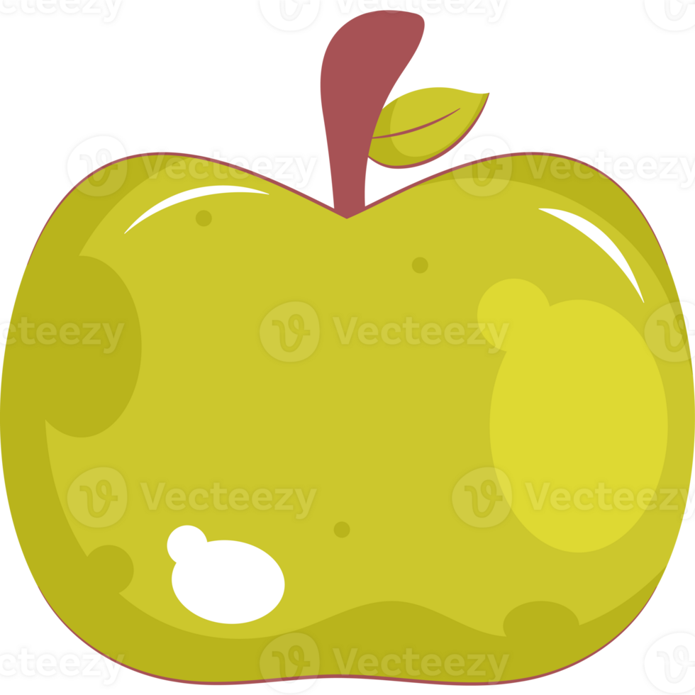 un manzana con un verde piel y blanco lugares png