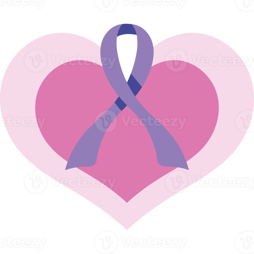 Pink ribbon heart clipart png