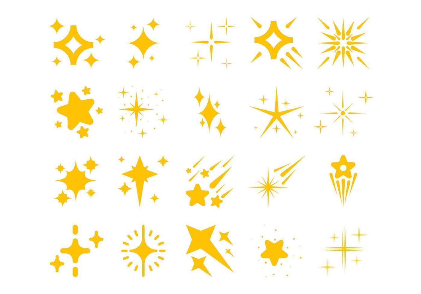 Sparkling Star Element Set vector