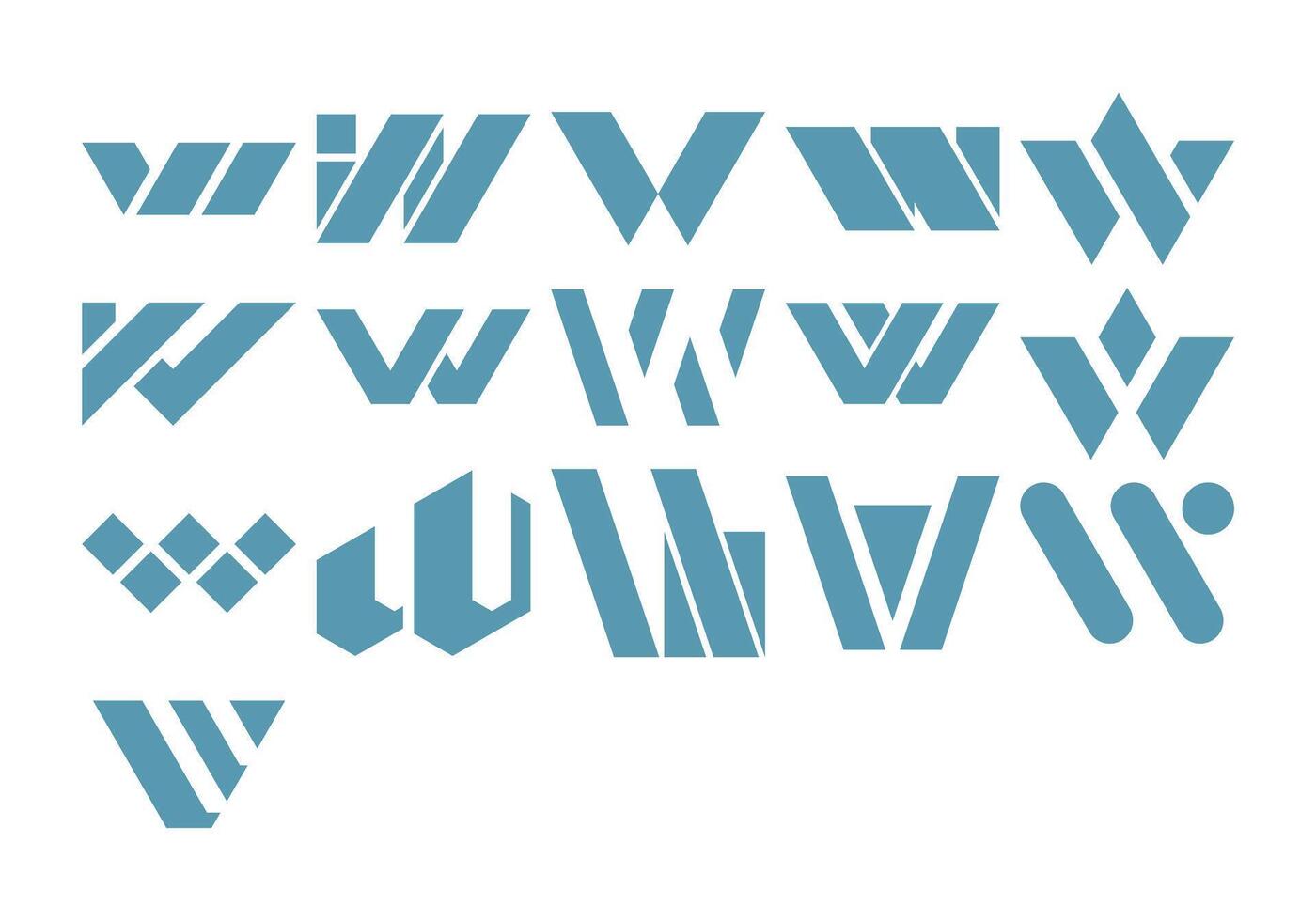 Letter W Logo Collection Set vector