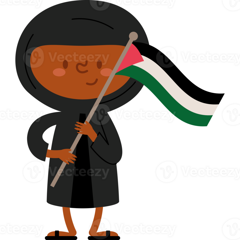 A cartoon character holding an israeli flag png